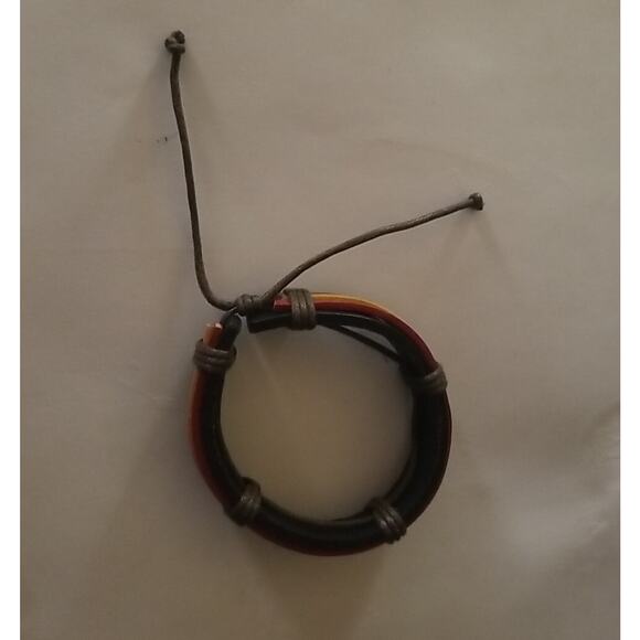 Adjustable Rasta Reggae Bracelet Multicolor - Picture 9 of 13